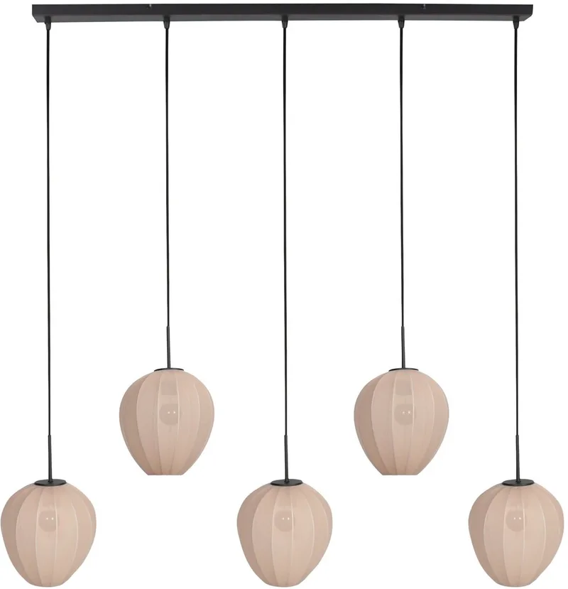 Hanglamp Breeza-Beache 4527ZW – trendy bamboe en metaal, hoogte instelbaar, zwart, Steinhauer fra Steinhauer i Beige, Sort – produktbillede