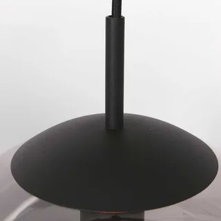 Hanglamp glazen bol | 1 lichts | smoke / grijs / zwart | glas / metaal | Ø 25 cm | in hoogte fra Steinhauer – produktbillede 3 af 3