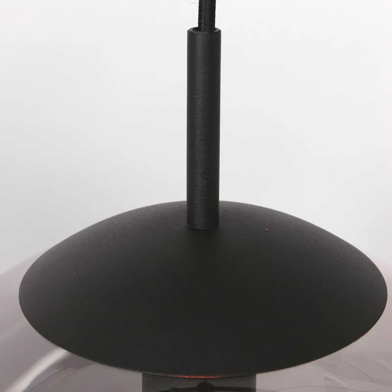 Hanglamp glazen bol | 1 lichts | smoke / grijs / zwart | glas / metaal | Ø 25 cm | in hoogte fra Steinhauer – produktbillede 3 af 3