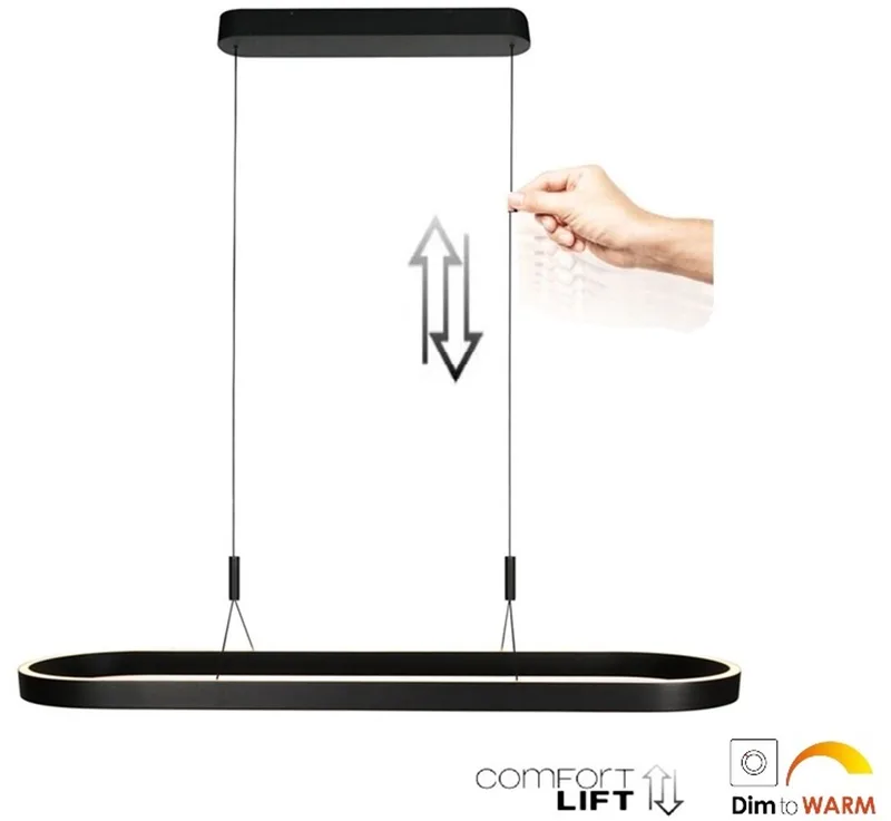 Hanglamp - Mykty - kunststof metaal - design lamp - LED - 4205ZW fra Steinhauer i Sort – produktbillede