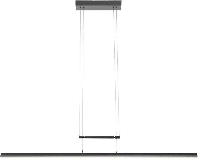 Hanglamp Profilo 3317ZW 115cm breed Hoogteinstelbaar Kunststof & Metaal Steinhauer de Steinhauer en Noir – photo produit
