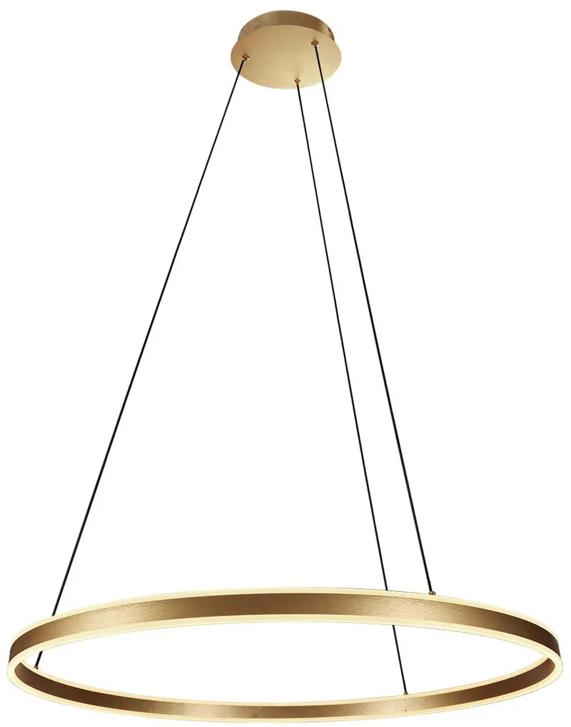 Hanglamp Ringlux 3675GO met verstelbare hoogte, Ø80 cm, LED verlichting, Staal en kunststof, Steinhauer fra Steinhauer i Guld – produktbillede