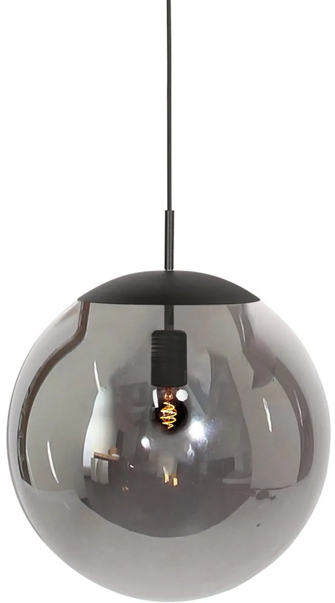 Hanglamp Steinhauer Bollique 4186ZW glas 40cm hoogte instelbaar trendy smoke glas binnen fra Steinhauer i Sort – produktbillede