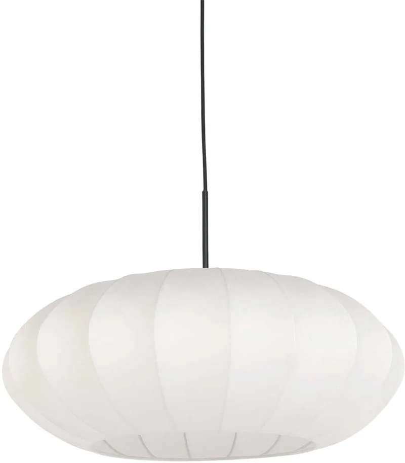Hanglamp Steinhauer Luma-Nola 3809ZW textiel 60cm hoogte instelbaar binnen trendy von Steinhauer in Weiß – Produktfoto