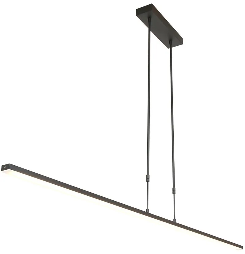Hanglamp Zelena 7971ZW design, hoogte instelbaar van 82 tot 117 cm, kunststof/metaal, Steinhauer von Steinhauer in Schwarz – Produktfoto