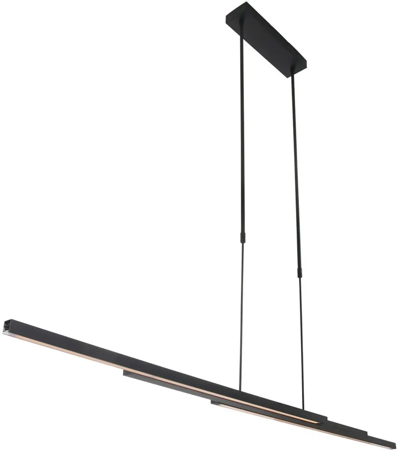 Hanglamp Zelena Motion 7970ZW Hoogte instelbaar, Lichtkleur instelbaar, Kunststof en Metaal, Steinhauer von Steinhauer in Schwarz – Produktfoto
