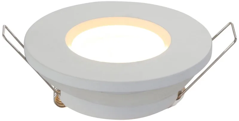 Inbouwspot Steinhauer Pelite Spot 2488W Ø10 - Modern, Kantelbaar, Geschikt voor Badkamer, IP44, Kunststof & Metaal de Steinhauer en Blanc – photo produit
