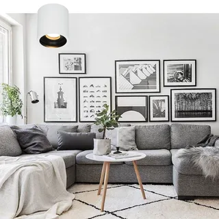 Kantelbare spot pelite | 1 lichts | GU10 fitting | modern | staal geborsteld met zwart | 9 cm hoog fra Steinhauer – produktbillede 2 af 3