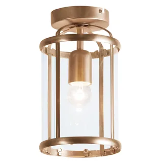 Plafondlamp | 16 cm | pimpernel | E27 | brons | glas en metaal | klassieke landelijke fra Steinhauer – produktbillede 1 af 3