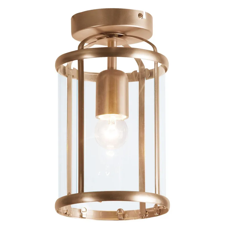 Plafondlamp | 16 cm | pimpernel | E27 | brons | glas en metaal | klassieke landelijke fra Steinhauer – produktbillede 1 af 3