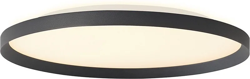 Plafondlamp Flady 3685ZW zwart Ø40 kunststof/metaal Steinhauer - Moderne binnenverlichting met dimfunctie en elegant ontwerp de Steinhauer en Blanc, Noir – photo produit