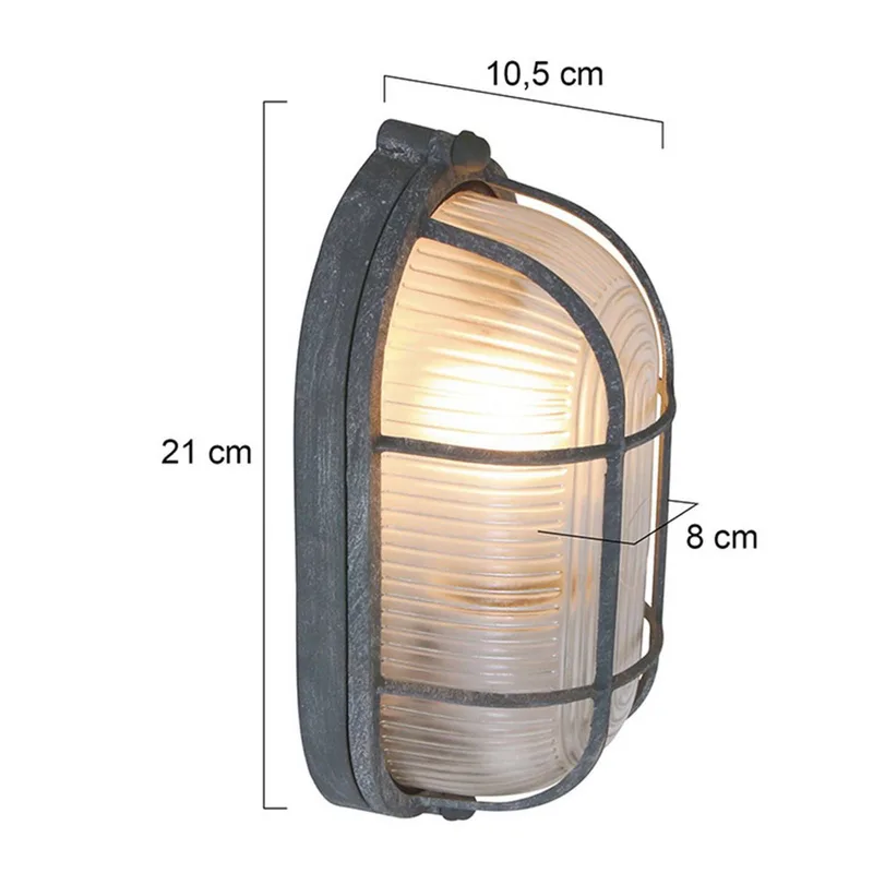 Plafondlamp Lisanne, ovaal, metaal, glas, E27 fra Steinhauer i Grå – produktbillede