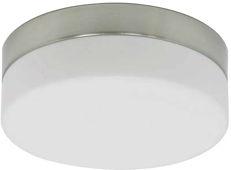 Plafondlamp Steinhauer Ikaro 1363ST Staal Ø24cm - Modern design met 4-standen dimmer, geschikt voor binnengebruik en badkamerzone 2 en 3 från Steinhauer i Silver, Vit – produktbild