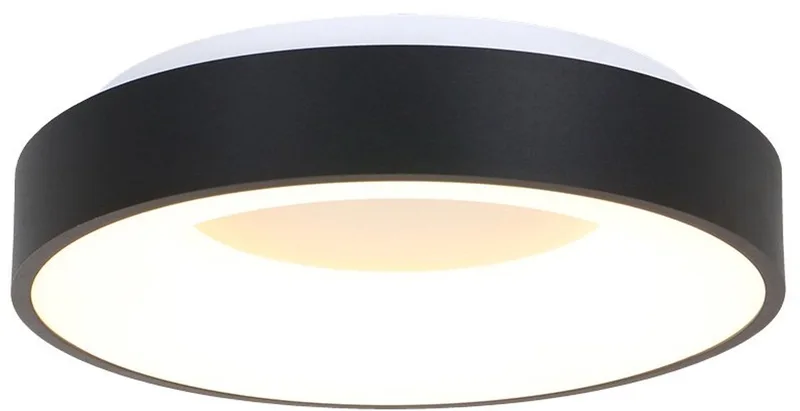 Plafonnier Ringlede Ø38cm Zwart - Modern Design van Steinhauer in Wit, Zwart – productfoto