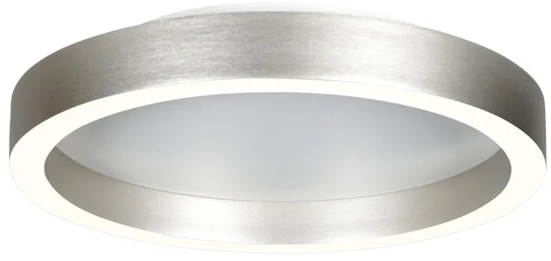 Plafonnier Ringlux 4134ST staalkleurig Ø30CM van Steinhauer - Dimbare LED met 2500 Lumen, moderne uitstraling in geborsteld staal, ideaal voor binnengebruik fra Steinhauer i Sølv – produktbillede
