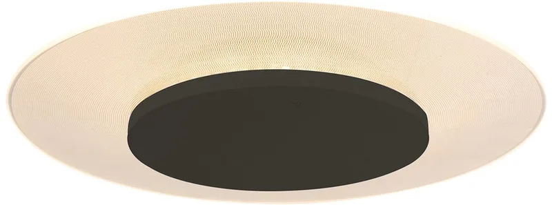 Plafonnieres Lido 7799ZW Ø42 cm van Steinhauer - Metalen en kunststof, 2200 Lumen, moderne binnenverlichting de Steinhauer en Noir – photo produit