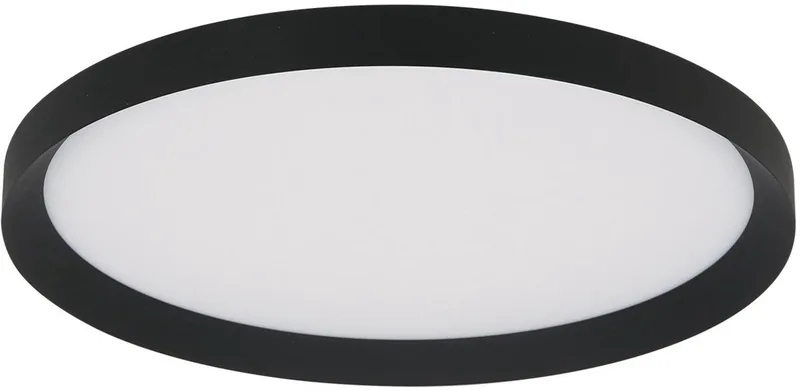 Plafonnieres Steinhauer Flady Zwart Ø50 4600 Lumen van Elektronica, Kunststof en Metaal, Modern Design voor Binnengebruik de Steinhauer en Blanc, Noir – photo produit