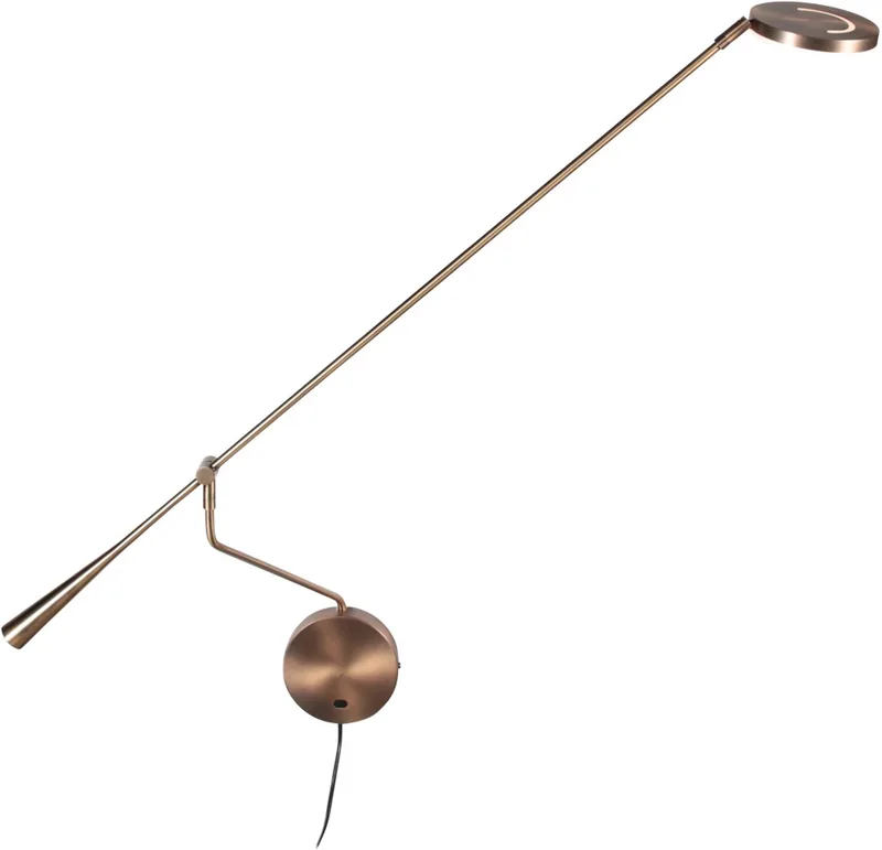 Soleil 2 4387BR Draaibare en Kantelbare Wandlamp in Brons van Steinhauer Exclusive - Luxe Elektronica en Metaal, Ideaal voor Binnengebruik de Steinhauer en Marron – photo produit