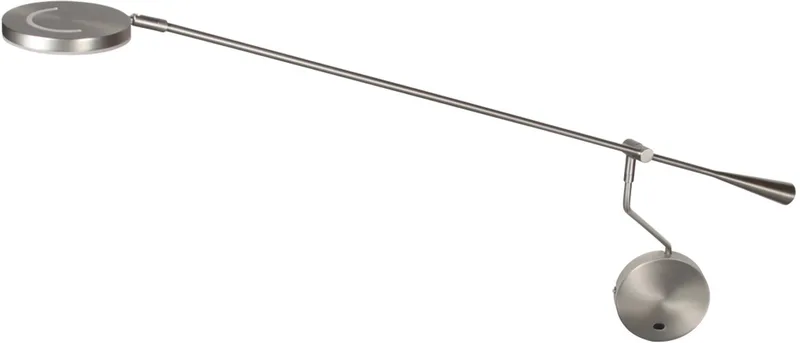 Soleil 2 4387ST Wandlamp met lange zwenkarm van staal, draaibaar en kantelbaar, Steinhauer Exclusive, ideaal voor binnengebruik fra Steinhauer i Sølv – produktbillede