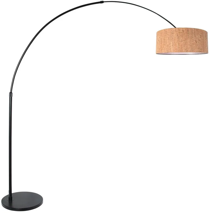 Sparkled Light 4342ZW Vloerlamp - met Kurken Kap Ø40 cm - Eigentijds de Steinhauer en Noir – photo produit