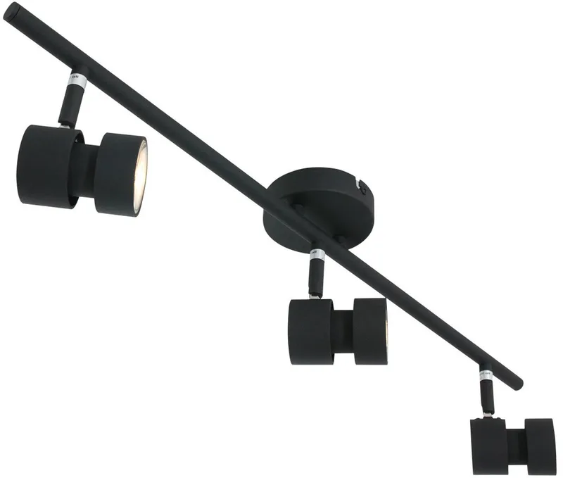 Spot Natasja 7903ZW 3-lichts dimbaar GU10 plafondlamp met metalen en kunststof constructie, modern design, 68 cm breed – Steinhauer fra Steinhauer i Sort – produktbillede