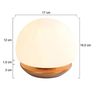 Tafellamp | 18 cm | ancilla | G9 | brons wit | glas metaal | decoratieve diffuse functionele de Steinhauer – photo produit 3 sur 3