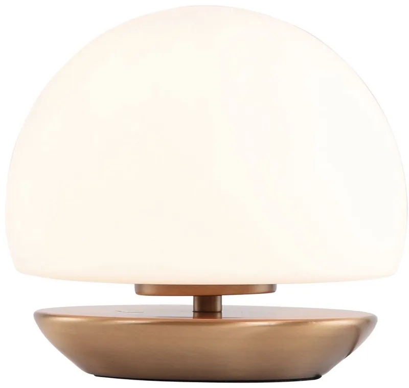 Kleine LED-Tischlampe Ancilla bronze von Steinhauer in Braun – Produktfoto