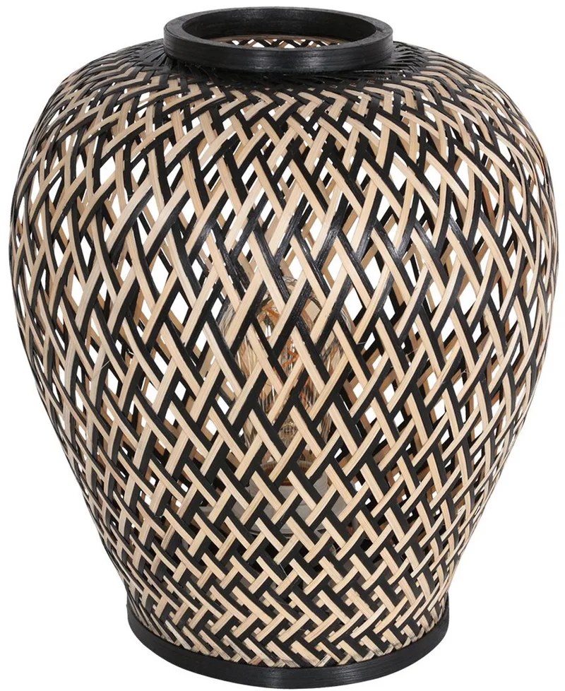 tafellamp Maze - naturel - metaal - 30 cm - E27 fitting - 3131BE van Steinhauer in Beige, Zwart – productfoto