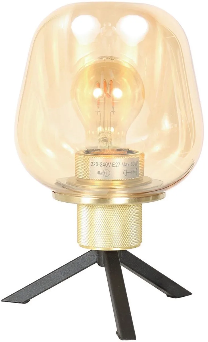 Tafellamp Reflexion 2683ME 23cm hoog van messing en glas met E27 fitting från Steinhauer i Guld – produktbild