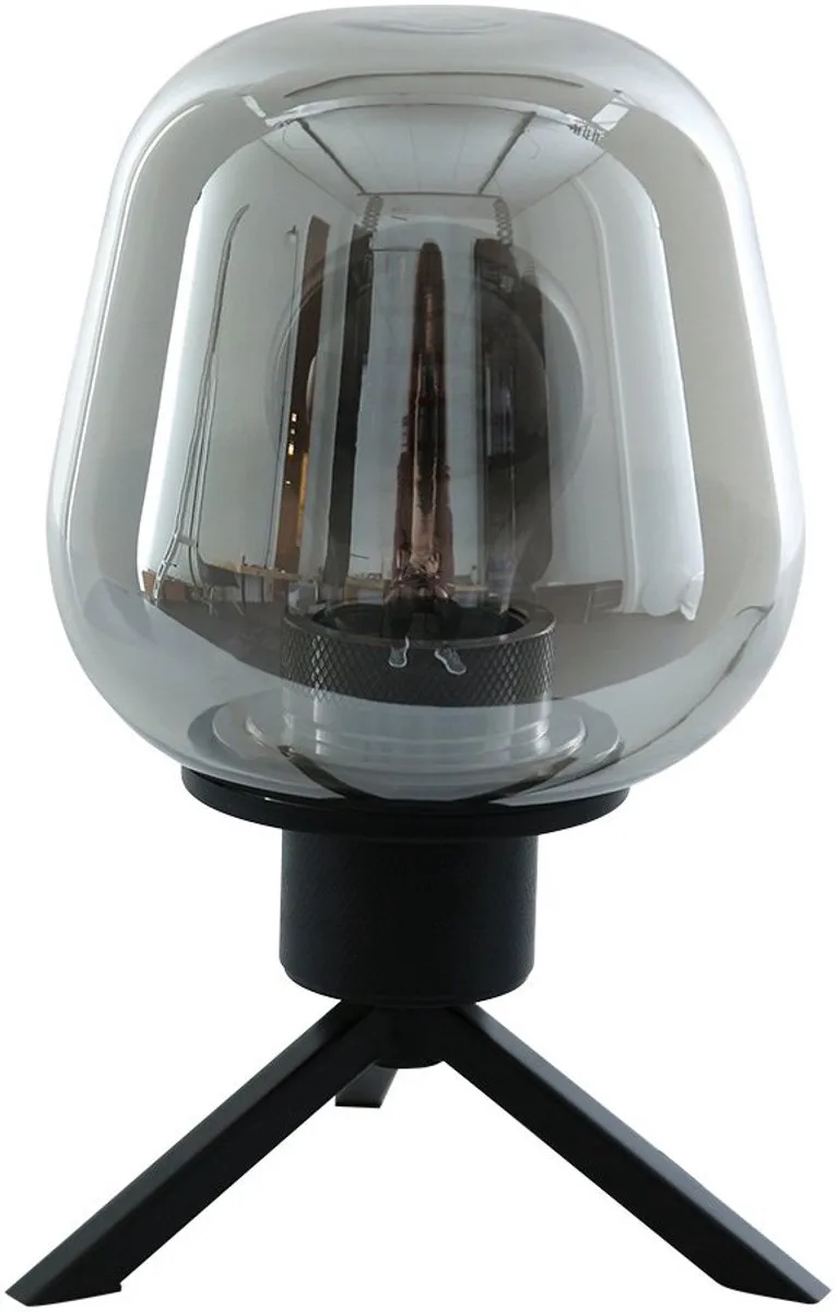 Tafellamp Reflexion 2683ZW 23cm hoog, van glas en metaal, met E27 fitting, Steinhauer - Design voor binnengebruik från Steinhauer i Svart – produktbild