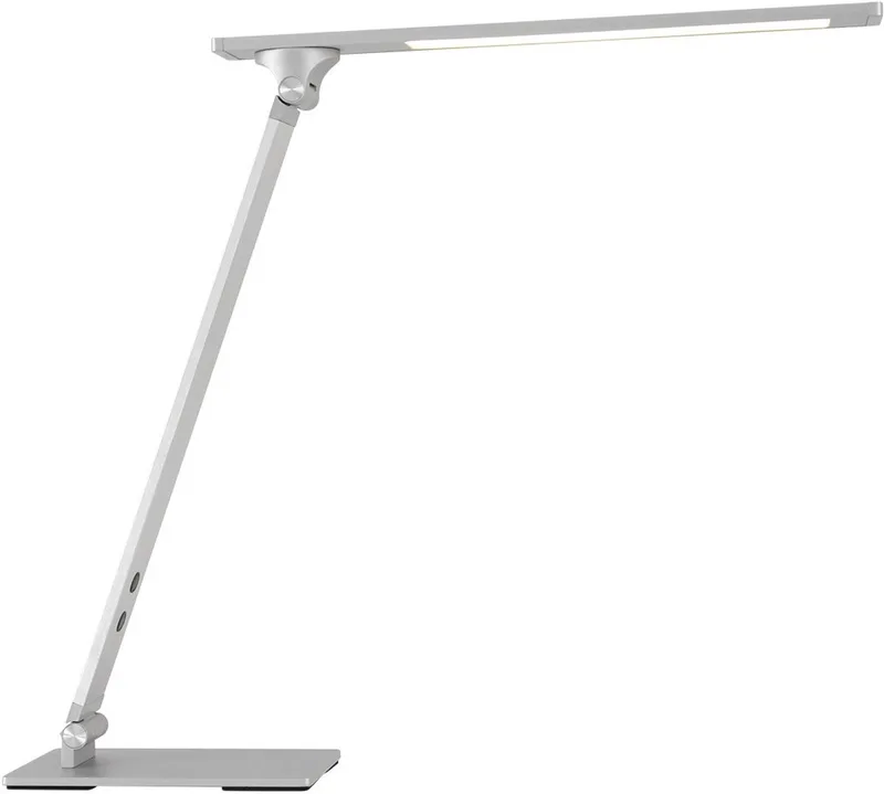 Tafellamp Serenade 2684ST Staal, Lichtkleur instelbaar, Draaibaar en Kantelbaar, Steinhauer, Design, 40-70 cm hoogte, 18x12 cm voet de Steinhauer en Argent – photo produit