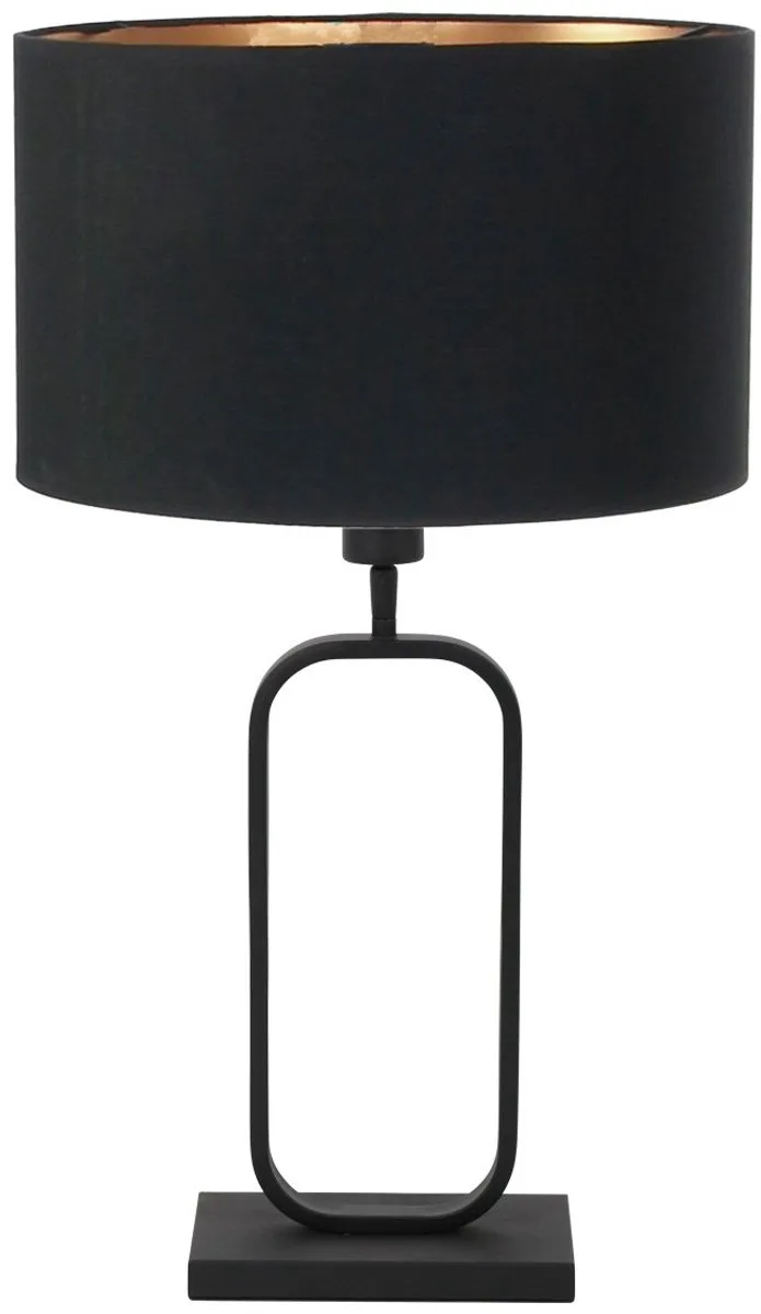 Tafellamp Stang 4807ZW linnen kap 30cm met kantelbare fitting från Steinhauer i Svart – produktbild