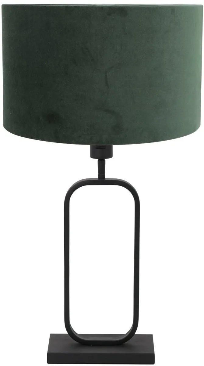 Tafellamp Stang 4811ZW met groene velours kap, 30 cm diameter, 47 cm hoog, kantelbaar, metaal, Steinhauer, trendy design voor binnengebruik från Steinhauer i Grön – produktbild