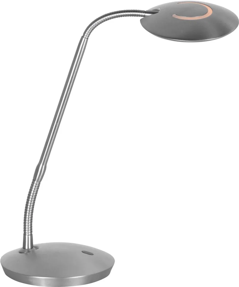 Tafellamp Steinhauer Exclusive Zenith2 Modern 1-L Led 8W van staal met draaibare en kantelbare arm, binnen gebruik, hoogte verstelbaar fra Steinhauer i Sølv – produktbillede