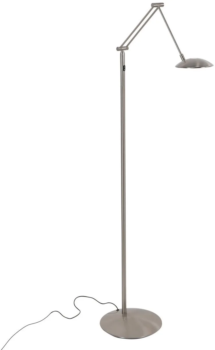 Vloerlamp Daphne 2 4601ST - Stalen leeslamp met verstelbaar licht, dimbaar en verstelbare arm, Steinhauer de Steinhauer en Argent – photo produit