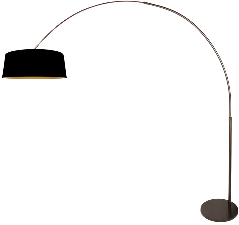 Vloerlamp Luma-Dark 4770CA Metaal/Textiel Hoogteverstelbaar met Draaikantelbaar E27 Fitting von Steinhauer in Schwarz – Produktfoto
