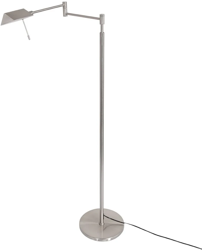 Vloerlamp Retina 3083ST Staal in hoogte verstelbaar, tijdloos design, Steinhauer Exclusive, geschikt voor binnengebruik de Steinhauer en Argent – photo produit
