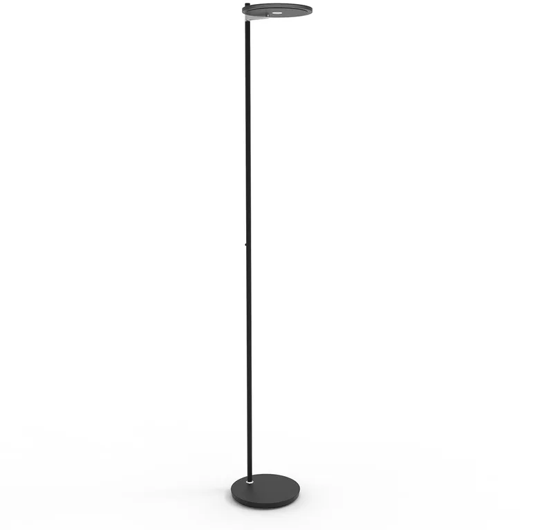 Vloerlamp Turound 2993ZW - Modern design van metalen en glazen materialen, 187 cm hoog, voor binnengebruik från Steinhauer i Svart – produktbild