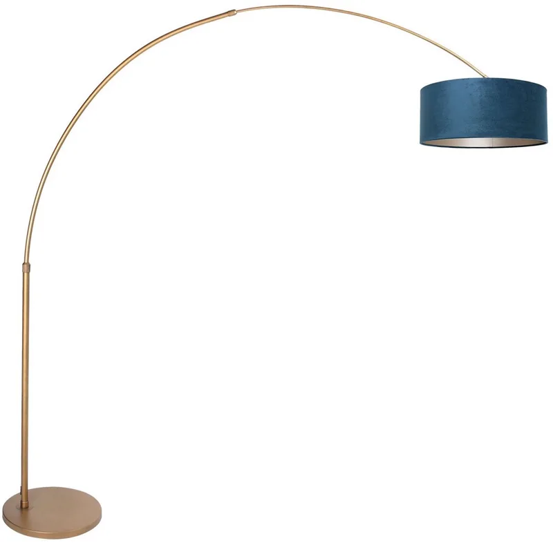 Vloerlampen Bronskleurige Booglamp Sparkled Light 4307BR – Hoogte verstelbaar, met metalen en textiele kap, ideaal voor binnen in klassiek interieur van Steinhauer de Steinhauer en Marron – photo produit