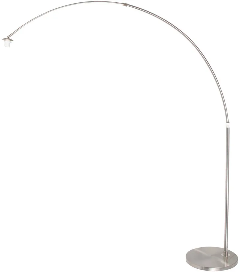 Vloerlampen Staal kleurige booglamp Sparkled Light 7268ST hoogte uitschuifbaar en kantelbaar Steinhauer von Steinhauer in Silber – Produktfoto