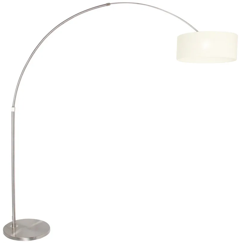 Vloerlampen Staalkleurige booglamp Sparkled Light 9903ST - Metalen en textiel, hoogte verstelbaar, 230 cm uitschuifbaar, moderne stijl, Steinhauer by Steinhauer in Silver – product photo