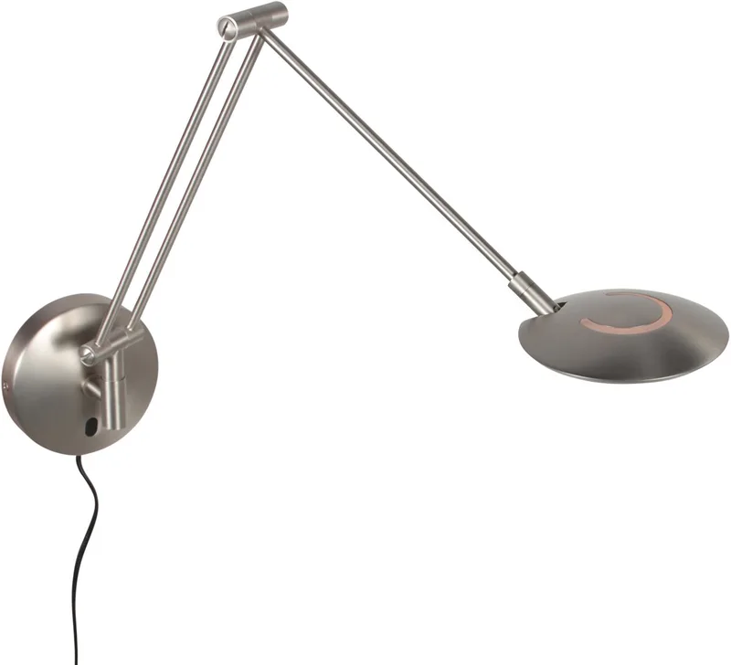 Wandlamp 1-L Led knik Staal Draaibaar en Kantelbaar Zenith2 Steinhauer Exclusive de Steinhauer en Argent – photo produit