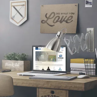 Wandlamp | 12,5 cm | spring | E27 | grijs staal | metaal | industrieel, functioneel, scandinavisch von Steinhauer – Produktfoto 2 von 3