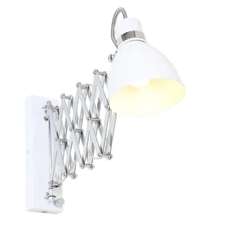 Wandlamp | 12,5 cm | spring | E27 | wit | metaal | industrieel, functioneel, scandinavisch från Steinhauer – produktbild 1 av 3