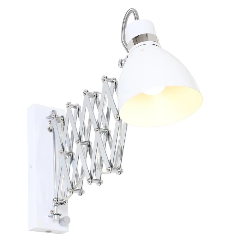 Wandlamp | 12,5 cm | spring | E27 | wit | metaal | industrieel, functioneel, scandinavisch från Steinhauer – produktbild 1 av 3