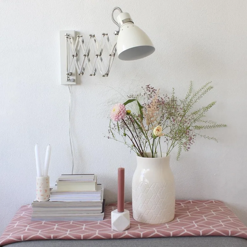 Wandlamp | 12,5 cm | spring | E27 | wit | metaal | industrieel, functioneel, scandinavisch från Steinhauer – produktbild 2 av 3