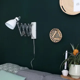 Wandlamp | 12,5 cm | spring | E27 | wit | metaal | industrieel, functioneel, scandinavisch från Steinhauer – produktbild 3 av 3