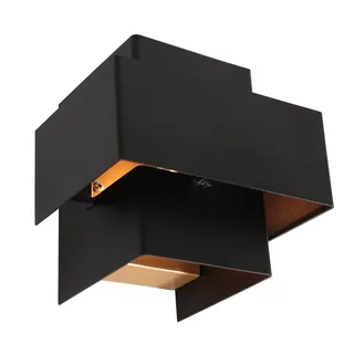 Wandlamp | 12 x 13 x 13 cm | Muro | G9 | goud zwart | metaal | modern design fra Steinhauer – produktbillede 1 af 3