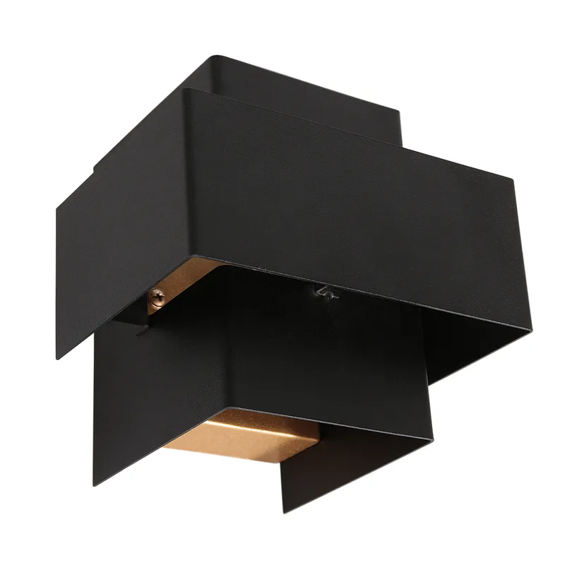 Wandlamp | 12 x 13 x 13 cm | Muro | G9 | goud zwart | metaal | modern design fra Steinhauer – produktbillede 2 af 3