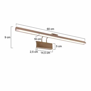 Wandlamp | 60 cm | litho led | 2 lichts | LED | brons | metaal | moderne design verlichting de Steinhauer – photo produit 3 sur 3